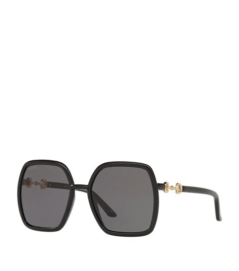 gucci horsebit 58mm square sunglasses|gucci generation 53mm rectangular sunglasses.